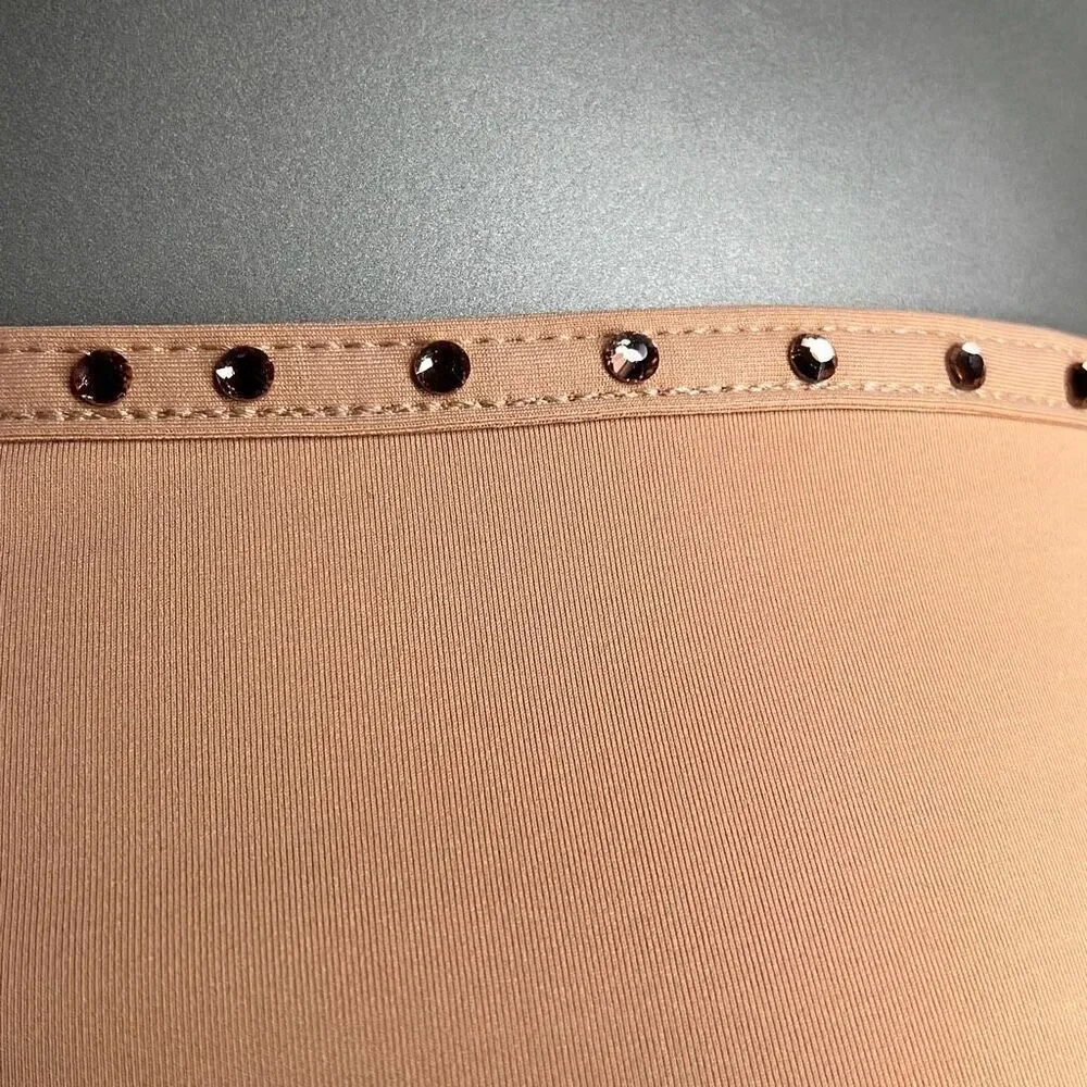 Skims Rhinestones Bandeau High waisted Nude Bikini S